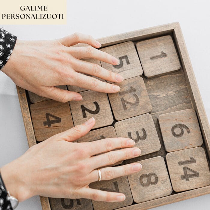 stalo zaidimas galvosukis 15 - personalizuota medine dovana - Margas miskas