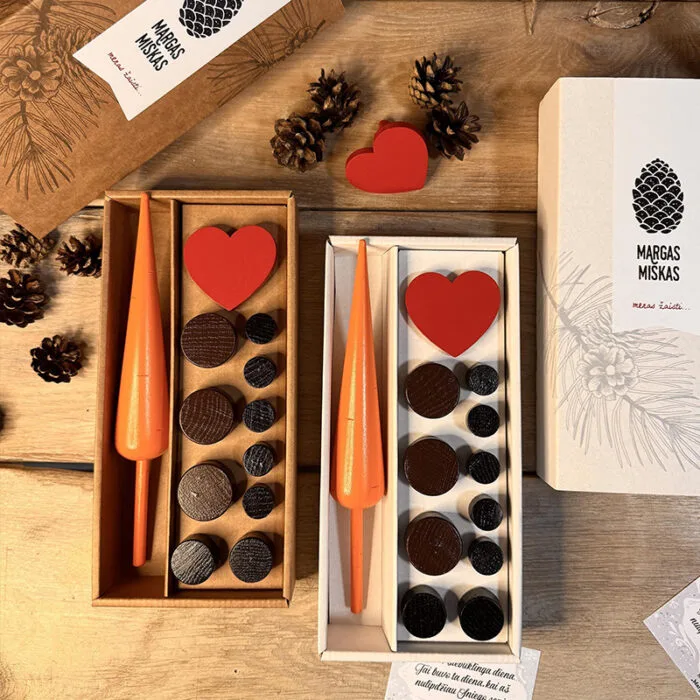 Nulipdykim Sniego senį - rankų darbo medinė dovana šeimai