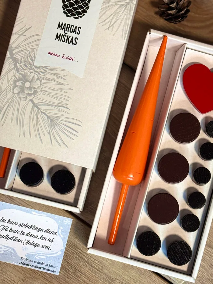 Lietuvos kureju ranku darbo kaledine dovana - Sniego senio dekoravimo ir lipdymo rinkinys